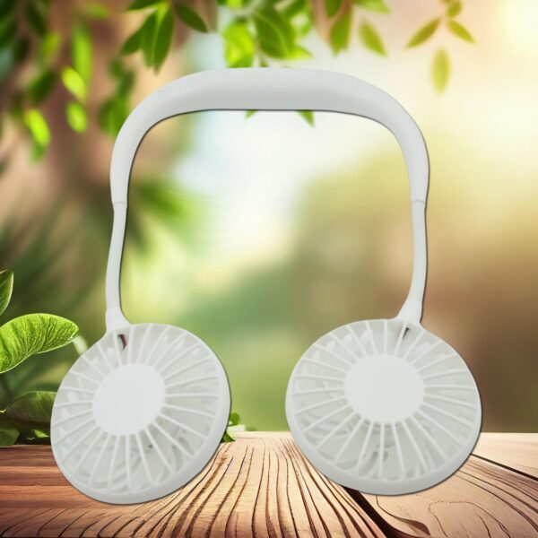 USB Rechargeable Wearable Neckband Fan - Image 4