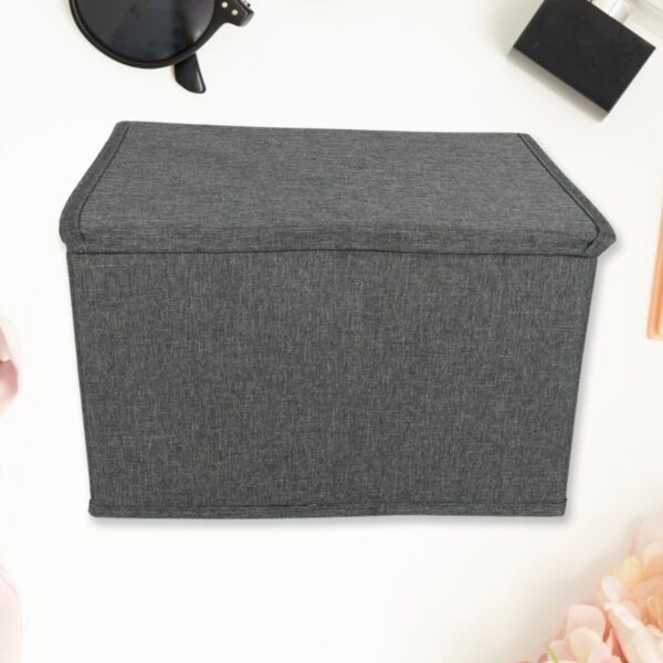 Small Foldable Storage Box With Lid And Handles, Cotton And Linen Storage Bins And Baskets Organizer For Nursery, Closet, Bedroom, Home (28×20×16 Cm / 1 pc) - Image 6