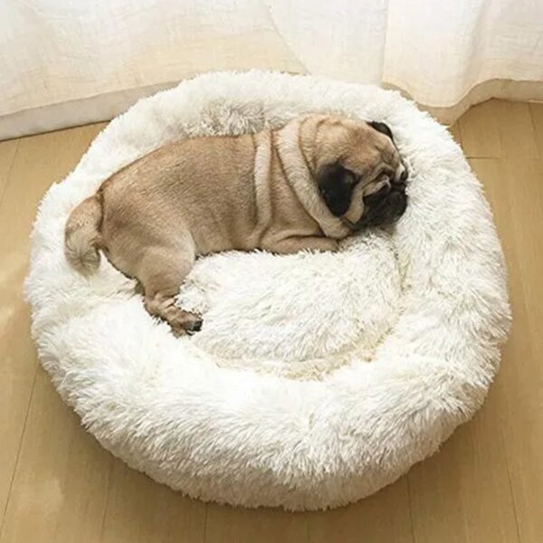 Plush Luxurious Deluxe Soft Dog Bed Washable Sofa Round Cushion (Large / 1 Pc) - Image 4