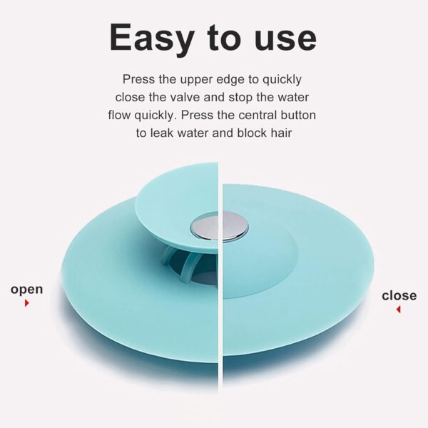 Sink Stopper Silicone Bathtub Stopper, Kitchen Sink Drain Strainer (1 Pc) - Image 6