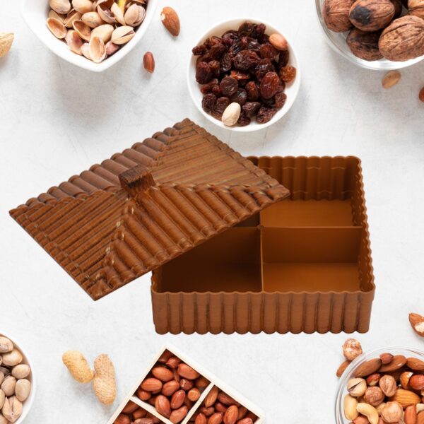 Plastic Multipurpose Dry Fruit Chocolates Mouth Box (1 Pc) - Image 3