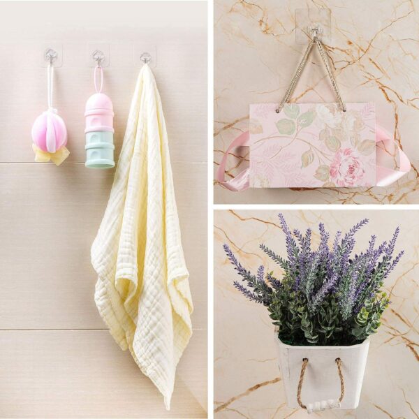 Adhesive Heavy-Duty Hooks for Kitchen and Bathroom ( 1 Pc ) - Image 4