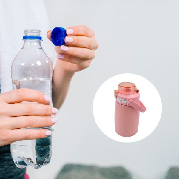 Stainless Steel Vacuum Insulated Water Bottle with Handle & Sticker (700 ML) - Image 4