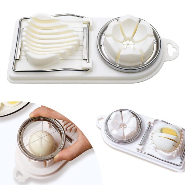 2 In 1 Egg Slicer, Egg Cutter For Hard Boiled Eggs - Image 6
