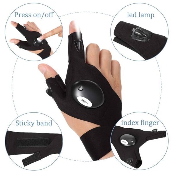 LED Flashlight Gloves Gifts for Men (Hand Gloves Light / 1 Pair) - Image 4