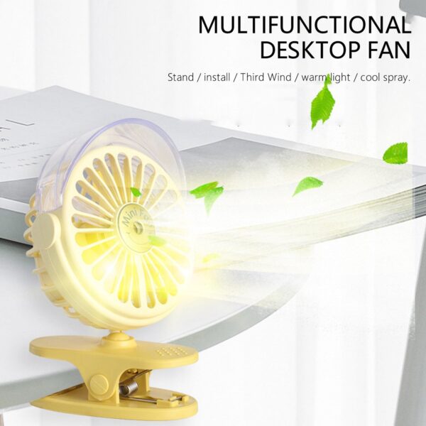 Clip Desk Fan Portable Wind Desktop Table Cooling Fan in Single Button, Adjustment Mini Personal Fan for Home Desktop Office Car Indoor Outdoor Travel (Battery Not Include) - Image 4