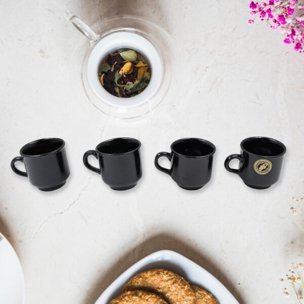 Pine Junction Ceramic Tea / cups / Mug Set With Pineapple Shape Serving Bowl  (12 Pcs set) - Image 4