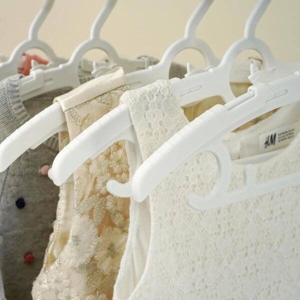 Large Dress Hanger Plastic Adjustable Cloth Hanger (5 pcs Set) - Image 3