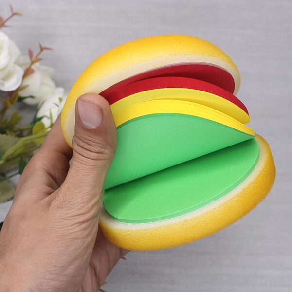 Burger Shaped Note  /  Sticky Notes  /  Memo Notes, Unique Mini Notes (Multicolor) - Image 6