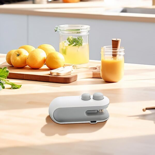 Mini Bag Sealer, 2 in 1 Seal & Cutter Heat Sealers, TYPE-C USB Charging Portable Bag Reseller, Handle Food Sealer, Sealing Machine for Food Storage Plastic Bags Snacks Keep Food Fresh - Image 6