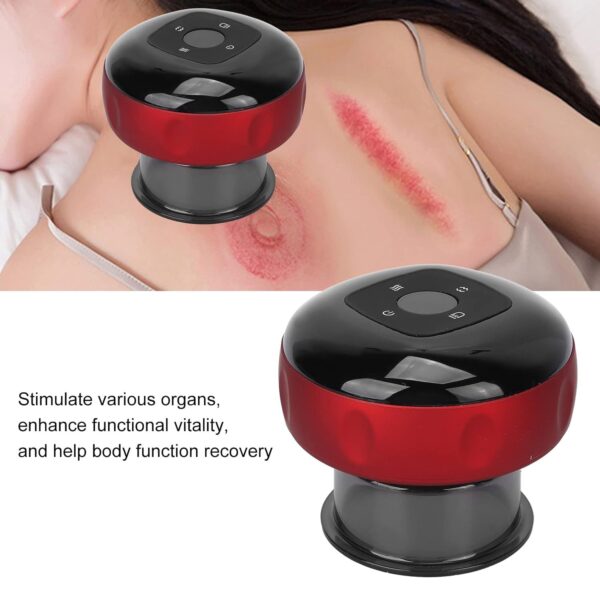 Electric Intelligent Breathing Cupping Massage Instrument The Smart Cupping Therapy Set's Massager for Muscle and Joint Pain Cellulite Massage Back Pain Relief for Back Shoulder Leg (1 Pc) - Image 4