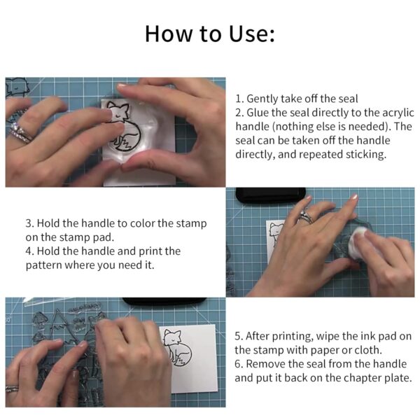 Reusable Transparent Rubber Stamp for Paper Crafts (Mix Design / 1 Sheet) - Image 8
