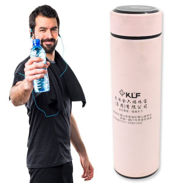 Printed Smart Vacuum Insulated Water Bottle with LED Temperature Display (1 Pc / 500 ML Approx / Multicolor) - Image 4