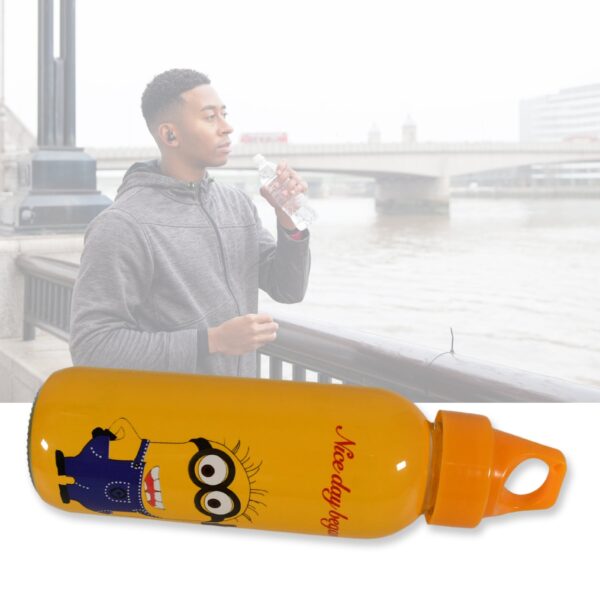 PORTABLE GLASS WATER BOTTLE, CREATIVE GLASS BOTTLE WITH GLASS WATER ( Mix Design) - Image 6