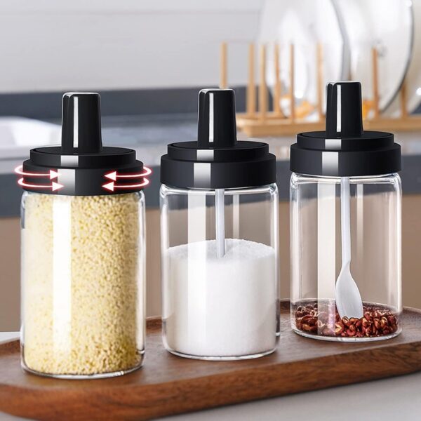Spice Box Glass Jars Multipurpose Masala Seasoning Box Set (1 Pc) - Image 7