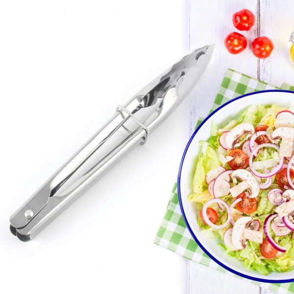 Metal Household Kitchen Salad Dessert Buffet Food Tong Clamp Clip (1 Pc / 17 Cm) - Image 4