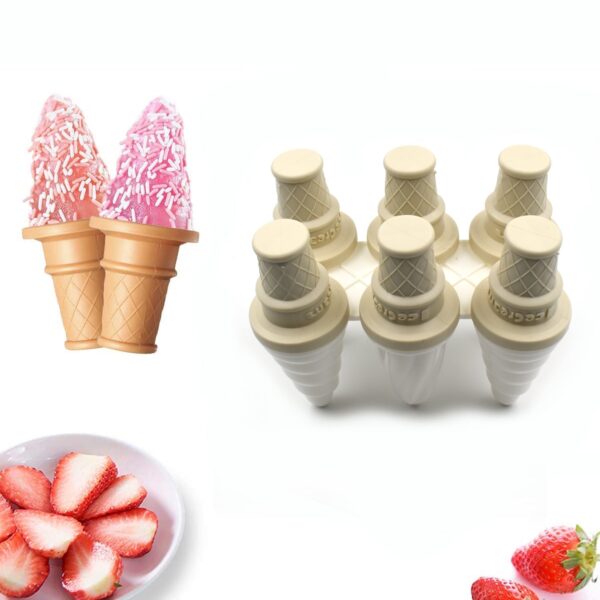 6 Pc ice candy maker Ice Cream Mold used for making ice-creams in all kinds of places including restaurants and ice-cream parlours etc. - Image 10