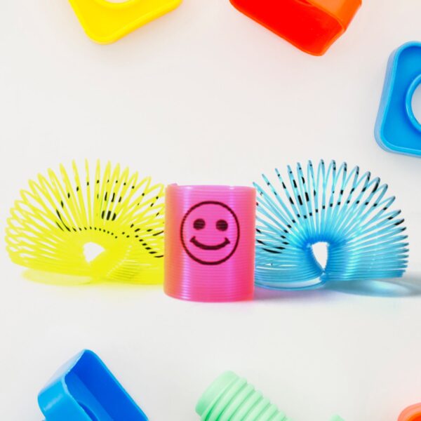 Multicolor Magic Smiley Spring, Spring Toys, Slinky, Slinky Spring Toy, Toy for Kids for Birthdays, Compact and Portable Easy to Carry (12 Pcs Set) - Image 6