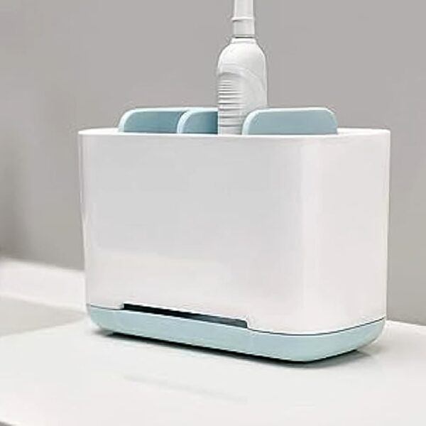 6 Compartment Multi Purpose Organizer Toothbrush Holder Stand Plastic Caddy (1 Pc) - Image 5