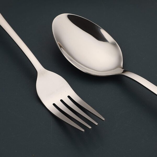 Premium Silver Daily Use Cutlery Set Stainless Steel Luxury Combo Set of 24 - Image 5