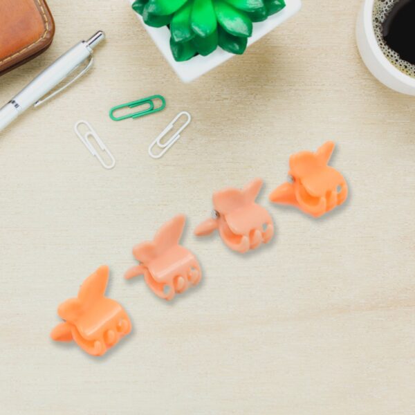 Cute Cartoon Plush Hairpin Set (7 Pcs Set / Mix Colour) - Image 3