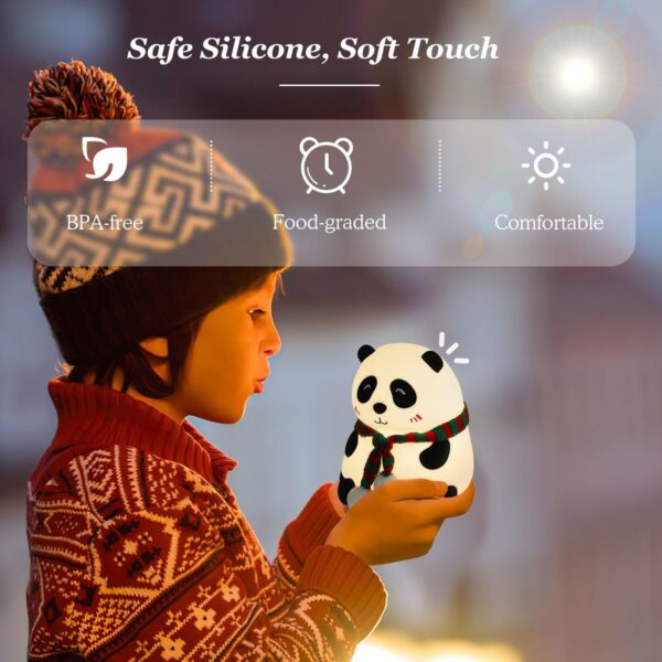 Panda 7-Color LED Silicone Touch Lamp (1 Pc) - Image 5