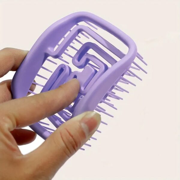 Shampoo Brush, Manual Scalp Massager Skeleton Combs (1 Pc) - Image 3
