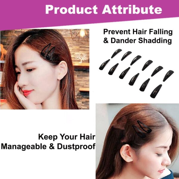 Metal Tik Tak Hair Clips (12 Pcs Set) - Image 3