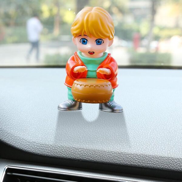 Creative Solar Drummer Car Aromatherapy, Solar Powered Car Air Freshener (1 Pc) - Image 6