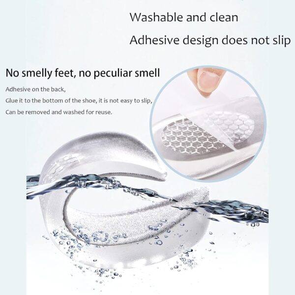 1 Pairs Silicone Heel Pads, Shoes Insole (12×7×2 Cm) - Image 3