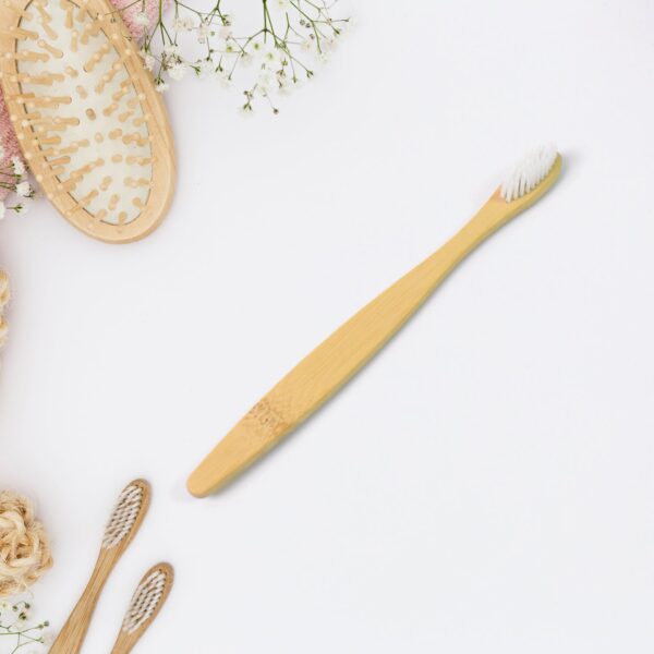 Wooden / Bamboo Brush Toothbrush Ultra Soft Bristles (1 Pc) - Image 4