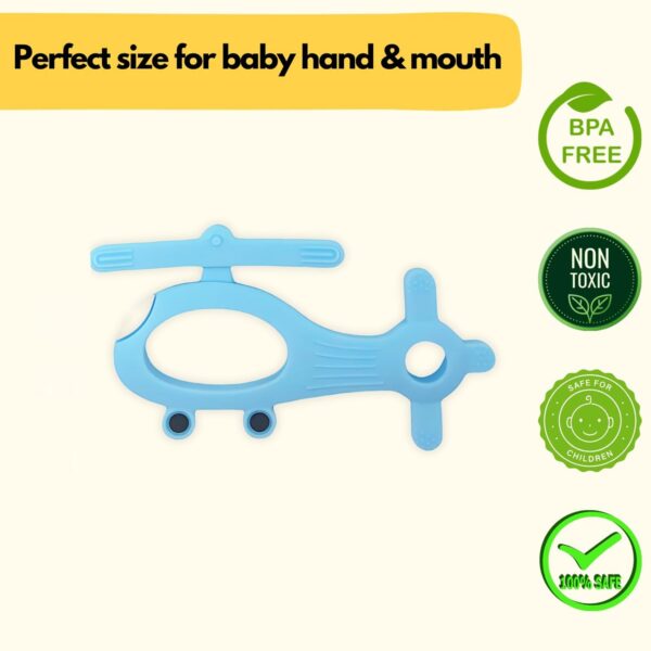 Silicone Helicopter Shape Teether for Baby (1 Pc / Mix Color) - Image 6