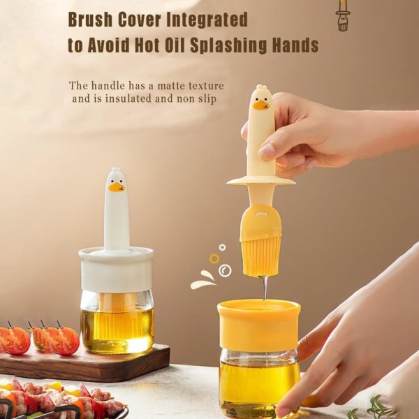 2 in 1 Oil Dispenser Bottle with Silicone Basting Brush (1 Set) - Image 2