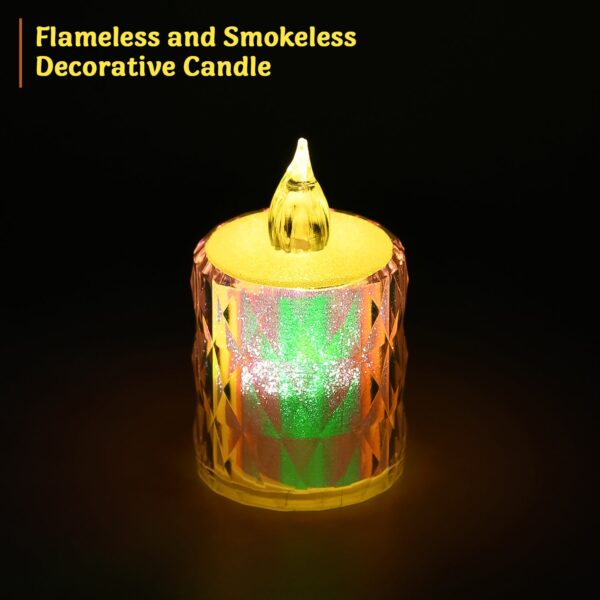 24 Pc Flameless and Smokeless Decorative Melting Candles LED Tea Light Candle Flickering Electronic Candle - Image 4