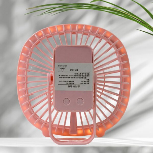 USB PORTABLE MINI DESK FAN WITH LIGHT & COLOR BOX (1 PC / Mix Color) - Image 6