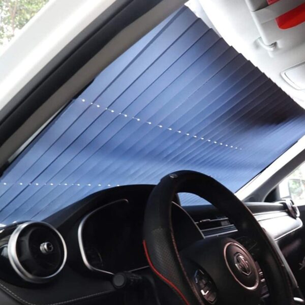 Retractable Long Foldable Windshield Sun Shade for Car (1 Set) - Image 3
