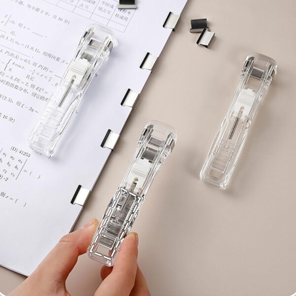 Portable Paper Clamp With 8 Pcs Clip Dispenser Handheld Paper Fast Clam (1 Set) - Image 5
