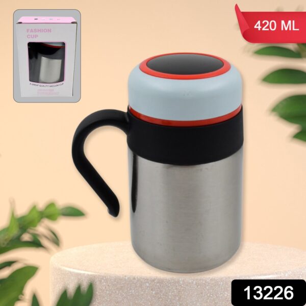 Stainless Steel Mug / Bottle Vacuum Insulated Cup With Handle & Small Cup (420 ML) - Image 2