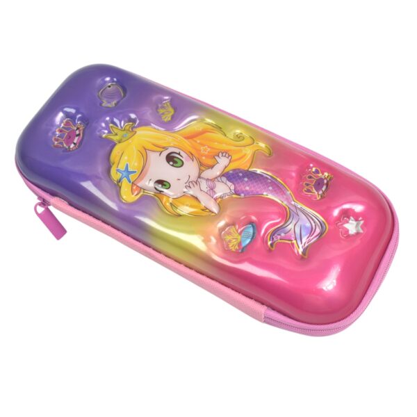 3D Cartoon Zipper Compass Box, Pencil Box (1 Pc) - Image 5