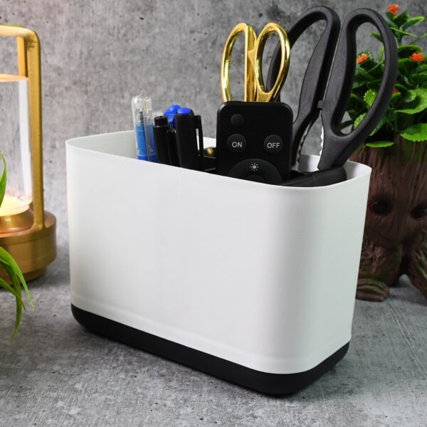 6 Compartment Multi Purpose Organizer Toothbrush Holder Stand Plastic Caddy (1 Pc) - Image 6