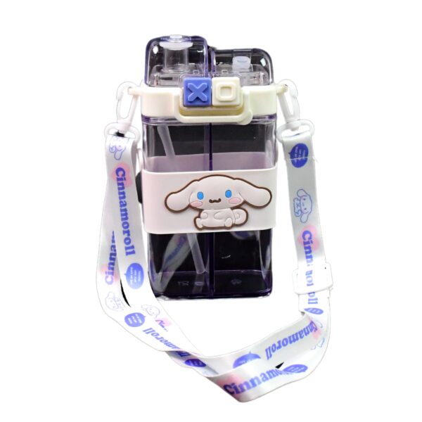 2in1 Dual Compartment Water Bottle with Straw and Adjustable Shoulder Straps (1 Pc / Multi color) - Image 5