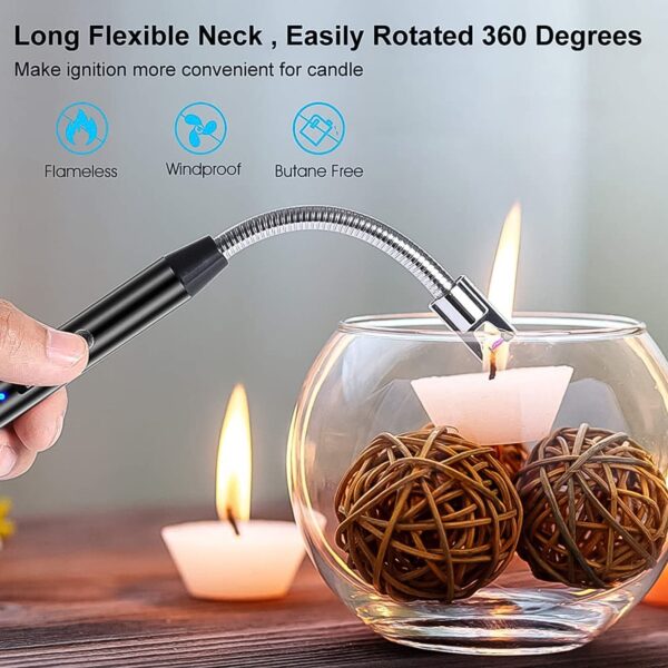 Lighter Long Flexible Electric Arc USB Rechargeable Windproof Flameless Electronic Smoking Plasma Lighters - Image 6