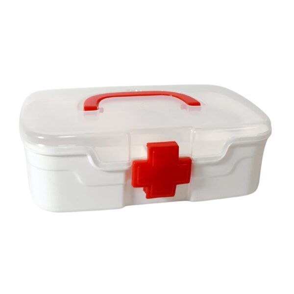 Medical Box, 1 Piece, Indoor Outdoor Medical Utility, Medicine Storage Box, Detachable Tray Medical Box Multi Purpose Regular Medicine, First Aid Box with Handle & Transparent Lid - Image 4