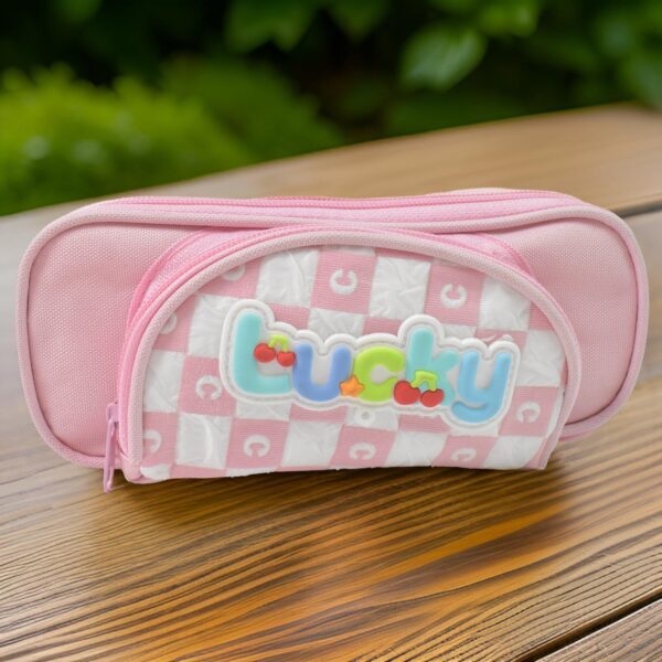 Pencil Pouch With Zipper, Students Pencil Case Large Capacity, Makeup Pouch, Stationery Bag (1 Pc / 2 Compartment) - Image 4