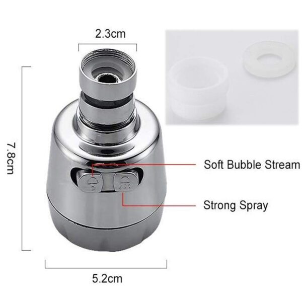 Faucet Kitchen Water Pressure Booster 360 Rotatable Sink head - Image 5