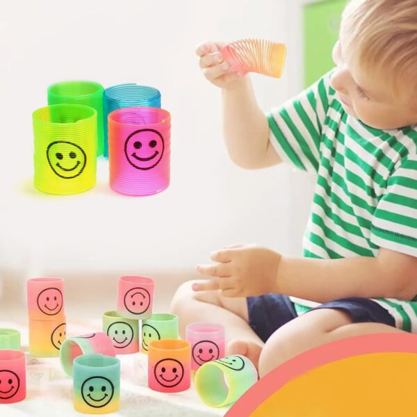 Multicolor Magic Smiley Spring, Spring Toys, Slinky, Slinky Spring Toy, Toy for Kids for Birthdays, Compact and Portable Easy to Carry (12 Pcs Set) - Image 4