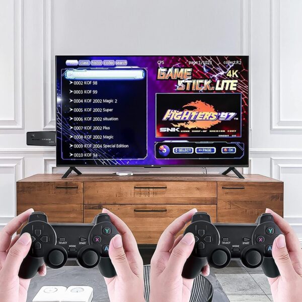 Wireless Controller Gamepad with 10,000+ Games, 4k Ultra HD Game Sticks Output, and 2.4GHz Wireless Controller Video Games with 64gb Memory Card (1 Set) - Image 3