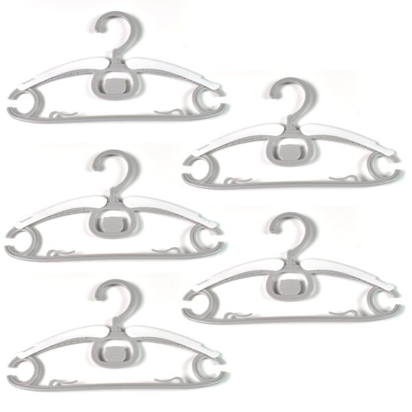 Large Dress Hanger Plastic Adjustable Cloth Hanger (5 pcs Set) - Image 5