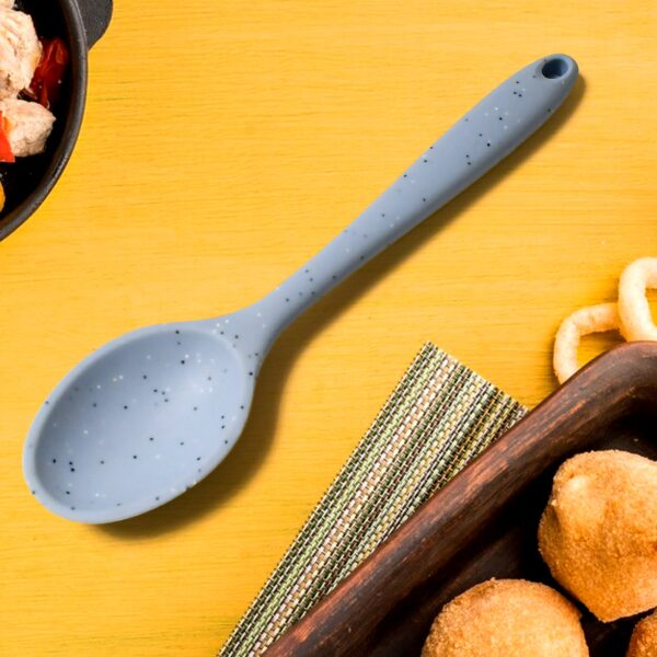 Multipurpose Silicone Spoon, Silicone Basting Spoon Non-Stick Kitchen Utensils Household Heat-Resistant Non Stick Spoons Kitchen Cookware Items For Cooking and Baking (6 Pcs Set) - Image 7