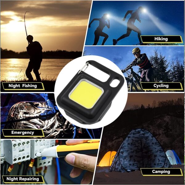 LED Battery Operated Keychain Flashlight with Folding Bracket Bottle Opener (1 Pc) - Image 4